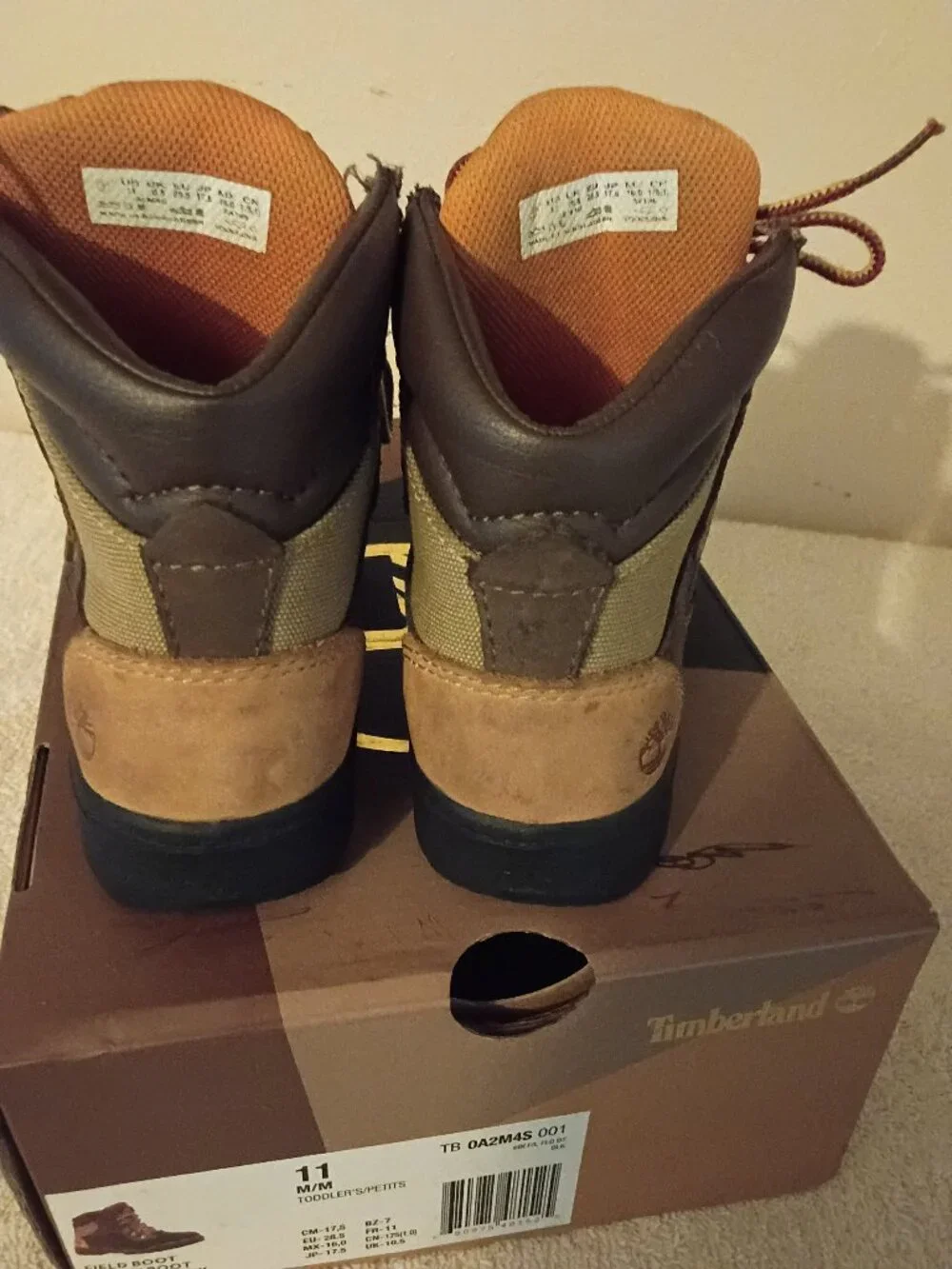 Size 11 boy Timberland boots